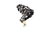 Leather chastity cages