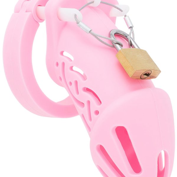 Pink Silicone Cage Long