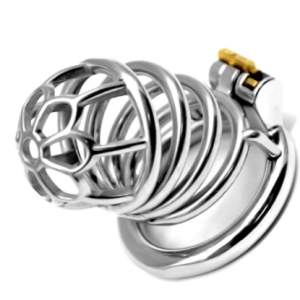 Long Bullet Steel Chastity Cage
